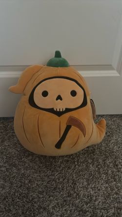 2025 Squishmallows Month of the Mallows Pumpkin Grim Reaper Plush