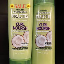 🛍GARNIER FRUCTIS CURLS NOURISH GLYCERIN + COCONUT 🥥 OIL SHAMPOO AND CONDITIONER (TWO PACK)