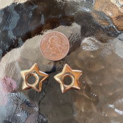 Gold Plated Star Shaped Charms For Hoop Earrings 