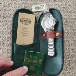 VINTAGE FOSSIL AIR MASTER MEN'S WATCH WITH CASE