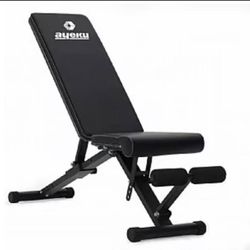 AyeKu Adjustable Weight Bench - Foldable Strength Training Bench for Full Body Workout, Exercise Bench for Home Gym , 