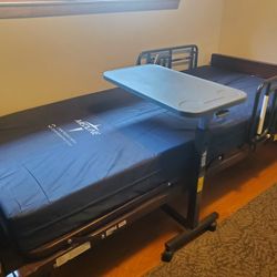 Hospital Bed and Side Table
