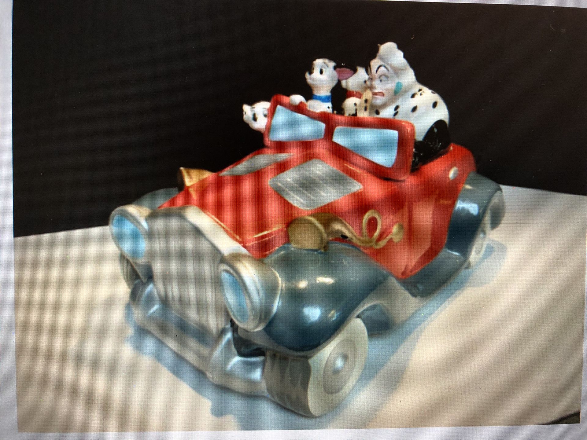 Cruella De Ville 101 Dalmations car cookie jar