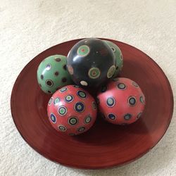 Decoration ball with plate