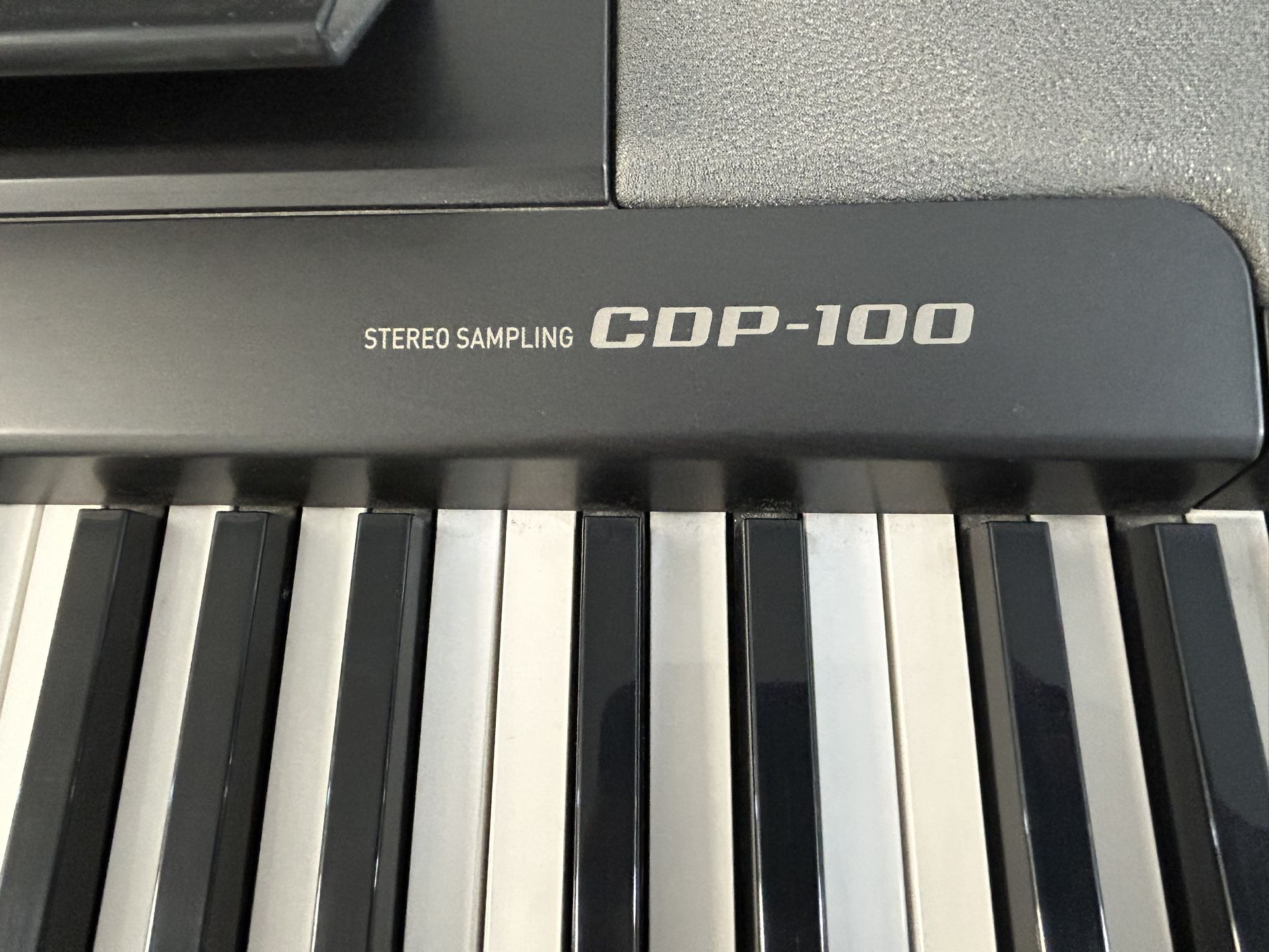 Casio CDP-100 88 Key Digital Piano, Keyboard Srand, Power Supply, Music Rest and Sustain Pedal