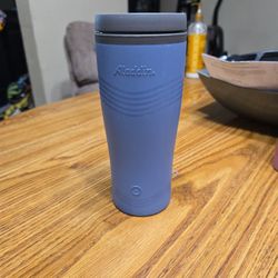 Blue Aladdin Travel Mug. Stainless Steel Inside. 16oz.