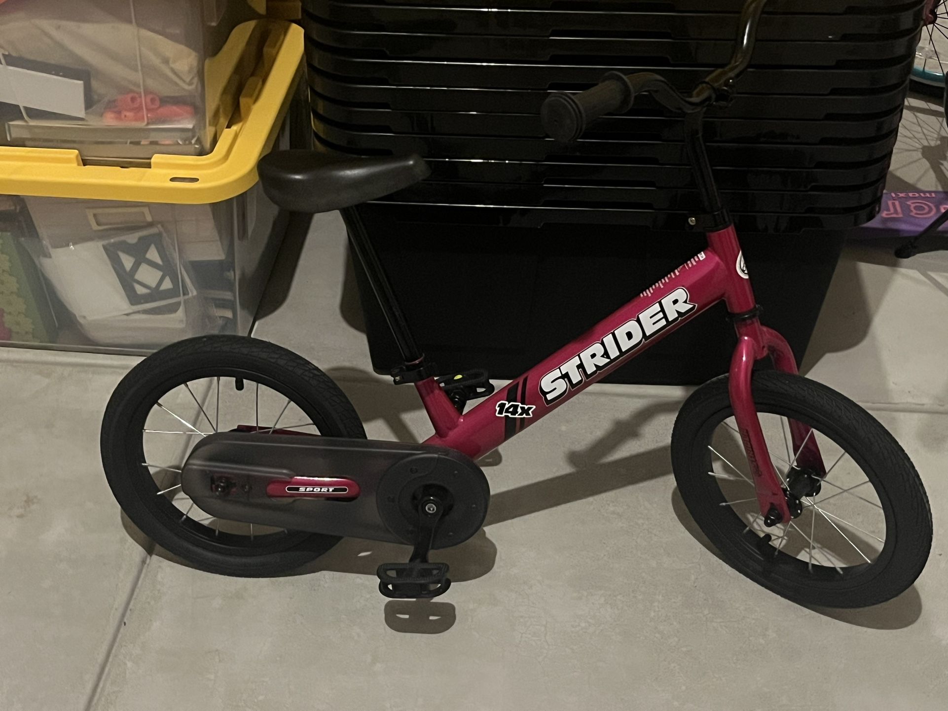 Strider 14x Sport Convertible bike With Petal Kit Installed
