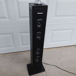 Polaroid Bluetooth Speaker Tower PBT-3012 w FM Radio Strobe Light AUX