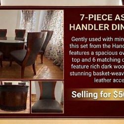 7 Piece Ashley Furniture Hendler Collection Dining Room Set 