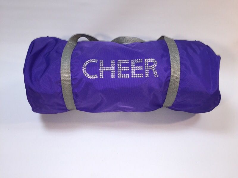 Purple duffle bag emellished