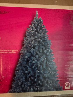 Artificial Pre-Lit Blue Christmas Tree