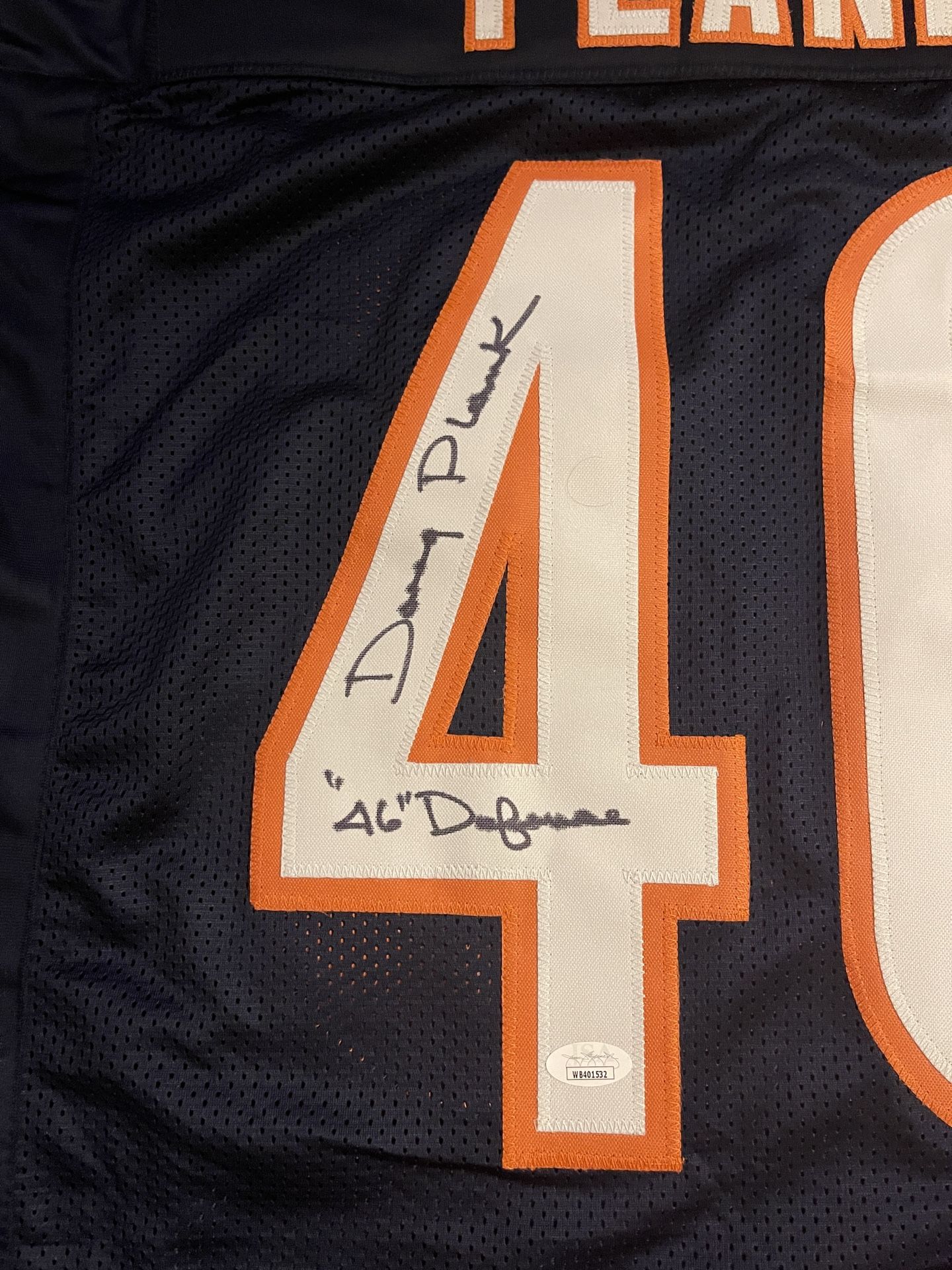 Doug Plank Custom Blue Jersey Bears W/46 Defense JSA COA