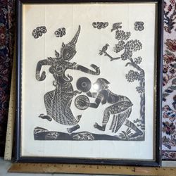 Vintage Thai Temple Style Rubbing