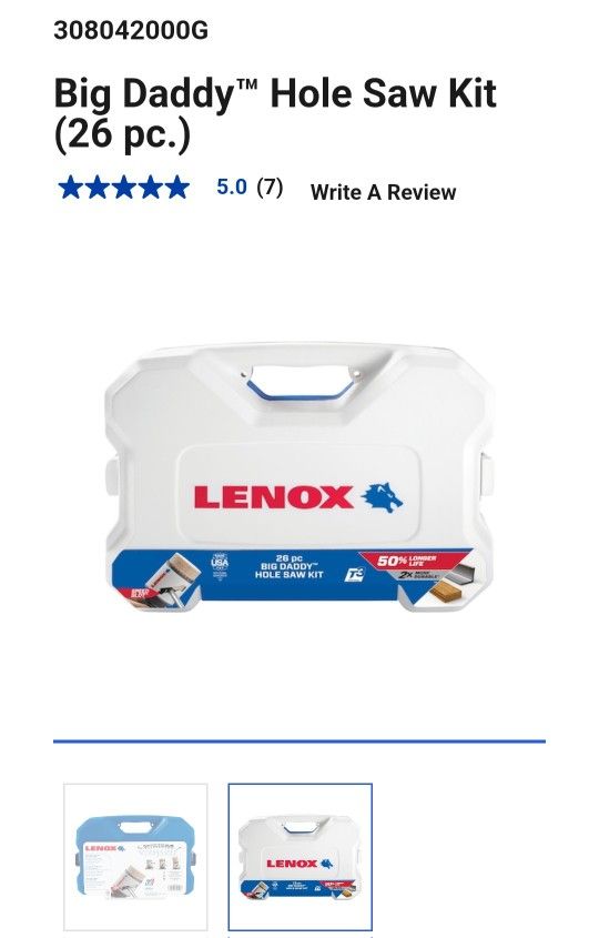 Lenox Big Daddy 26 Piece Bi- Metal Hole Saw Kit