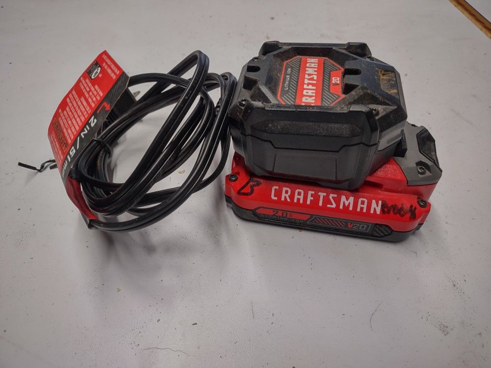 Craftsman 20V 2 Ah Battery and Charger