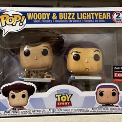 Funko POP! Toy Story #76830 Woody & Buzz Lightyear 2 Pack C2E2 Shared Exclusive