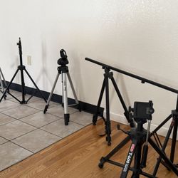 6 Camera & Lighting Tripods – Bundle