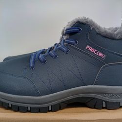 Women's Snow Boots Fur Lined Warm Ankle Boot Waterproof Anti-Slip Size 11.5 Women's