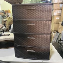 New Wide Weave Tower Espresso,4 Drawer. $30