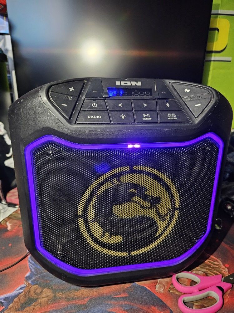 Custom ION Audio Game Day Party Portable Bluetooth Speaker with Mortal Kombat Dragon