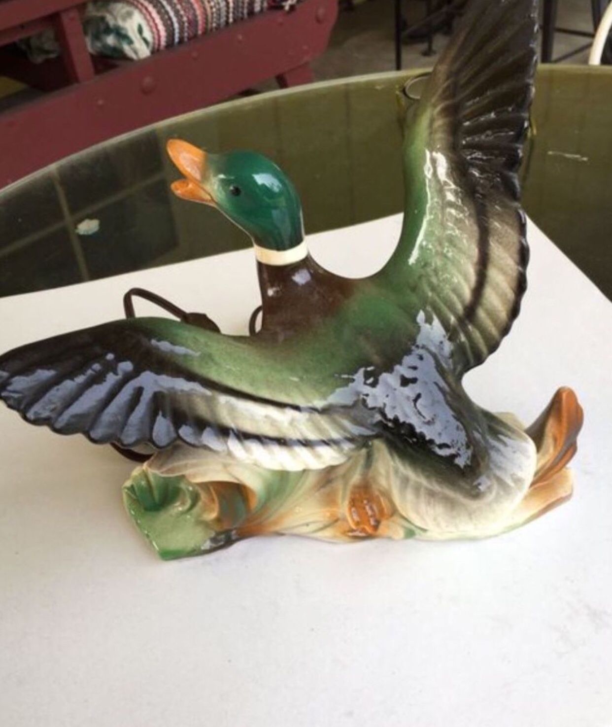 Vintage 1950s Lamp * Duck / Mallard