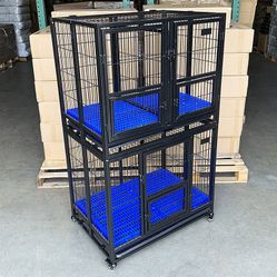 (New in box) $310 Set of (2) Heavy Duty Stackable Dog Cage 37x25x64 inches 