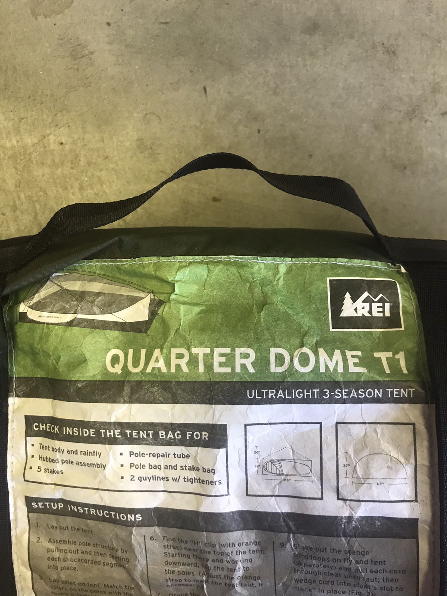 New Quarter dome T1 tent. Camping gear. Sleep shelter. Easy set up and take down