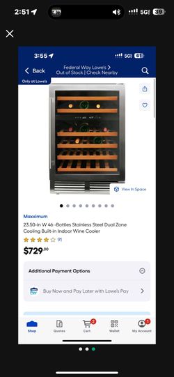 Dual Zone 46 Bottle Wine Holder