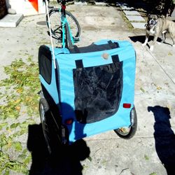 Enclosed Dog Trailer w/ Leash Connect ( For Medium To Large Dogs)