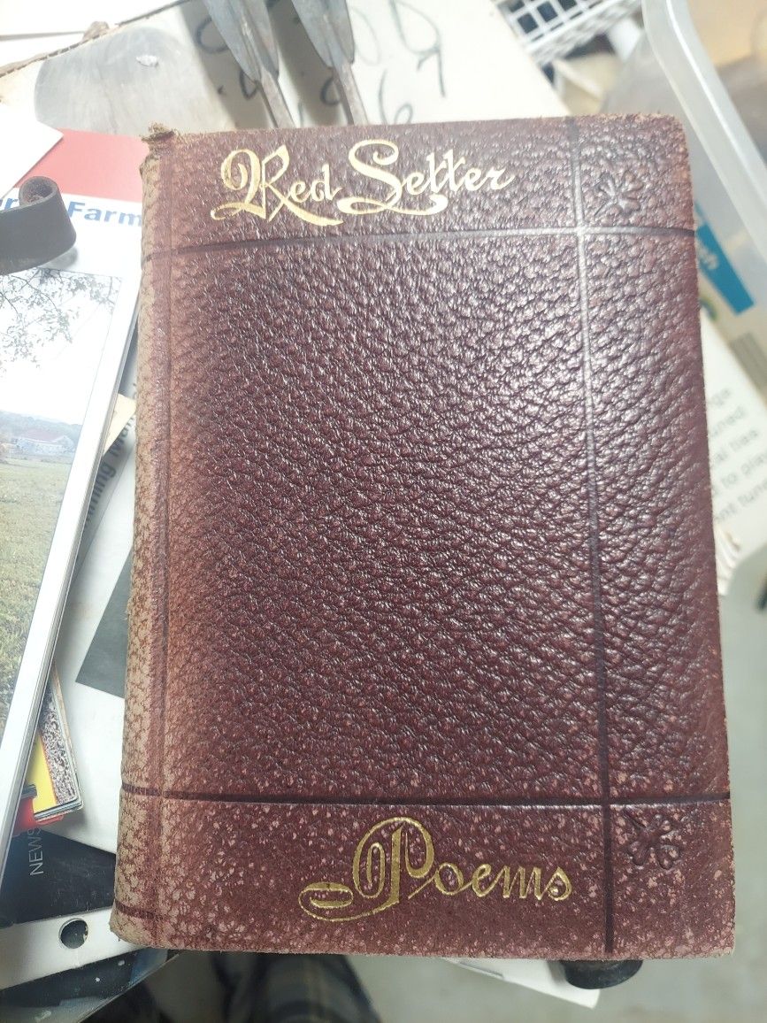 Red Setter Poems Book Dated 1885
