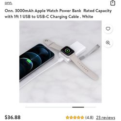 Onn 3000mAh Apple Watch Power Bank 
