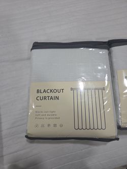 White blackout curtain set of 2 50×96