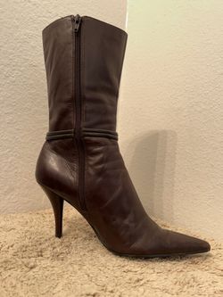 Nine West Bremeno Brown Leather Boots