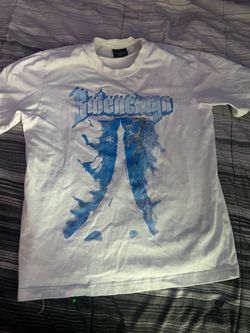 Balenciaga Graphic T-Shirt White Blue