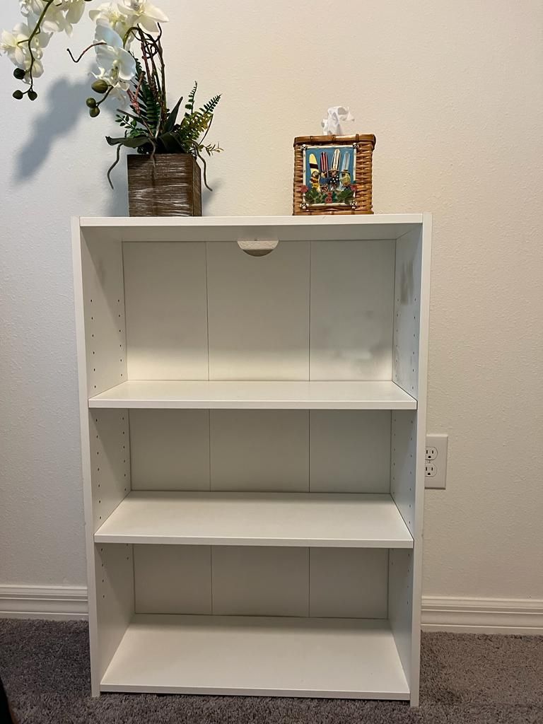 White Bookshelve with Adjustable Shelves $15 OBO