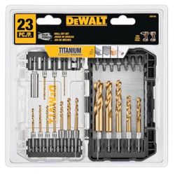 DEWALT Impact Ready 23 PC Pilot Point Titanium Coated Drill Bit Set