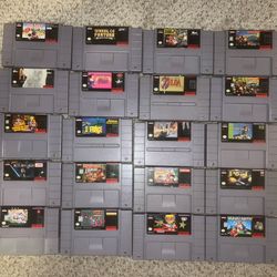Super Nintendo SNES Lot Games And Console