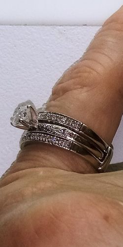 14k white Gold 1.50ct Diamonds wedding or Love size 7.5