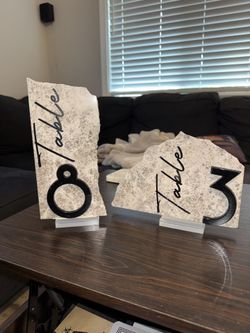 Tile Table Numbers For Wedding Or Event Party