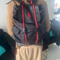 Black And Red Polo Backpack