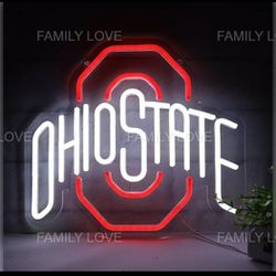 NEW Ohio State University College Football LED Light Neon Sign ( OSU Buckeyes NCAA Collge Football