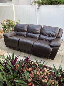 Reclining Sofa Brown Very Nice