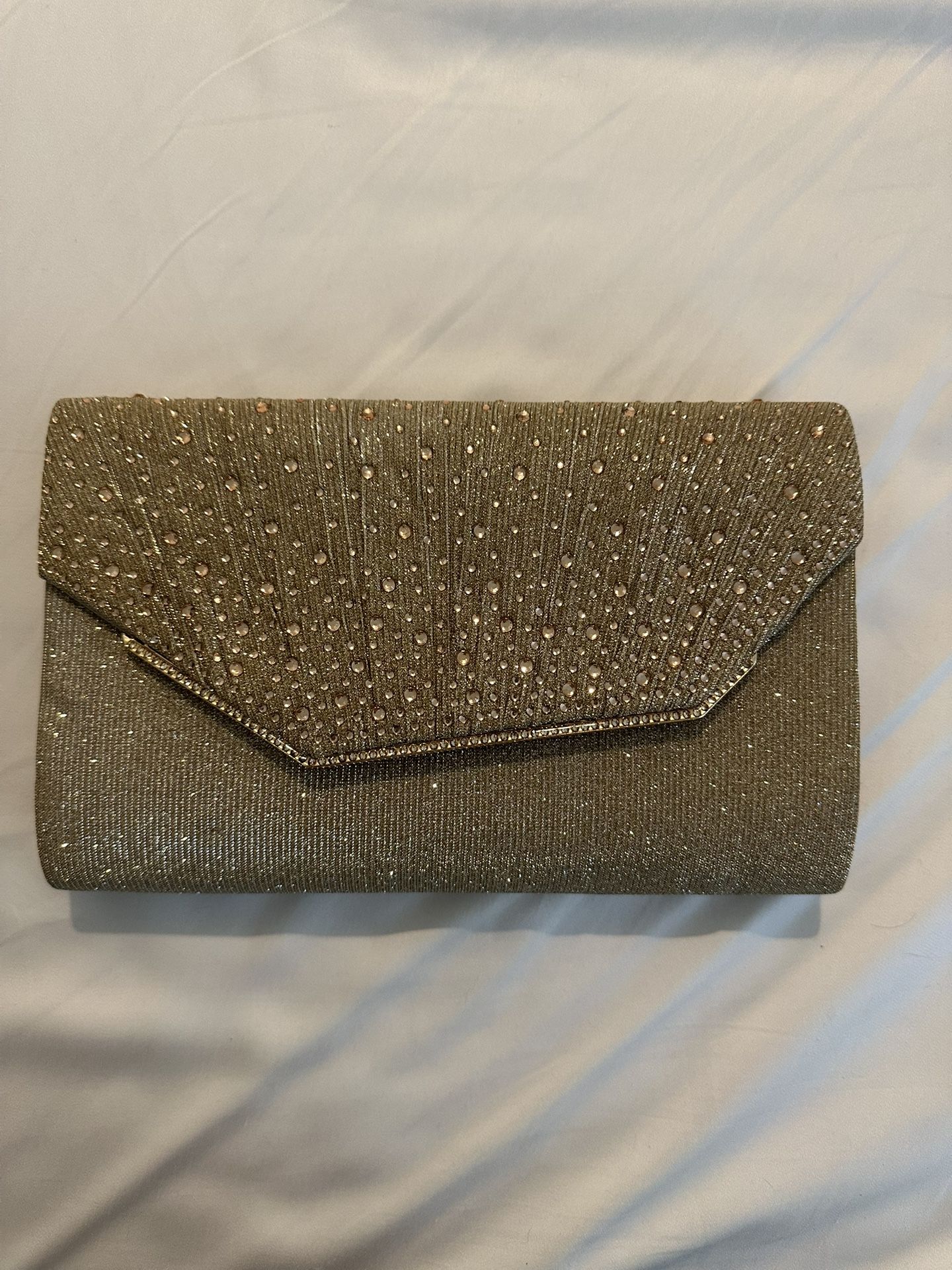 Gold Glitter Clutch Bag