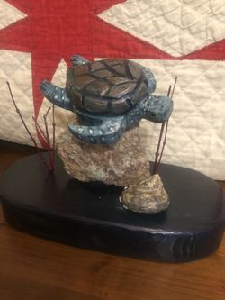 Wooden Turtle Sculpture 