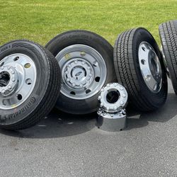 2025 NEW Ford F-450 Dually Wheels 19.5" F-550 oem rims Ram 5500 Ram 4500 AS tires 10x225 F450 F550 F650 F750 