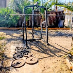 230lbs Olympic Weights+ 7ft Bar+ Squat Rack 