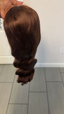 Brown human hair