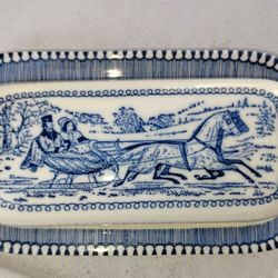 Currier And Ives Butter Dish 