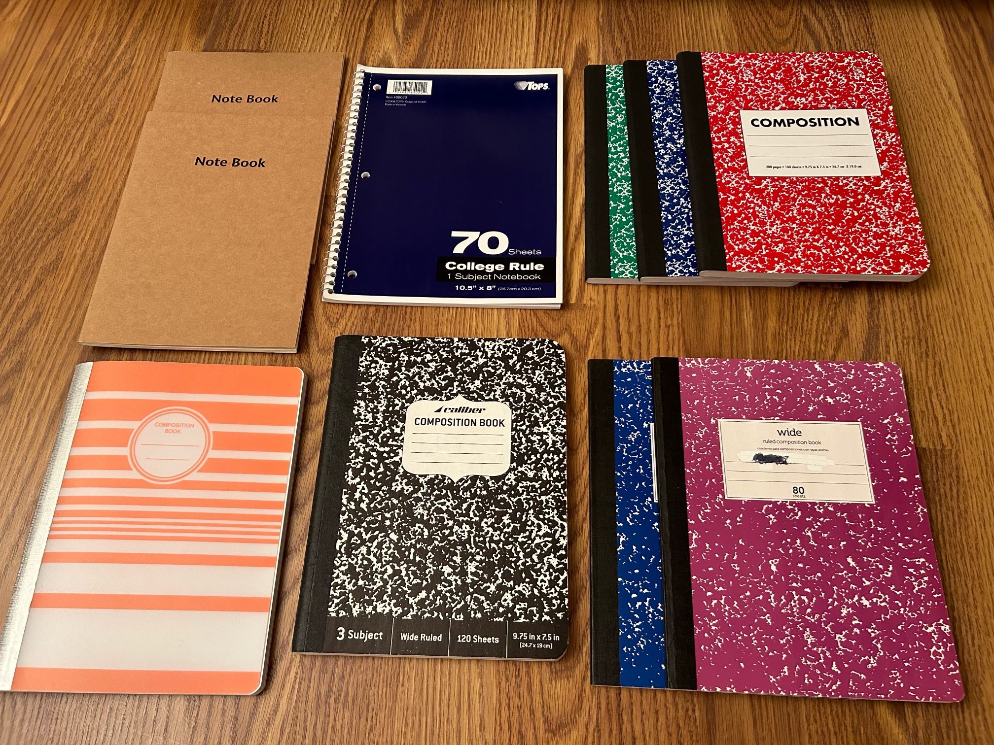 Assorted Note Books