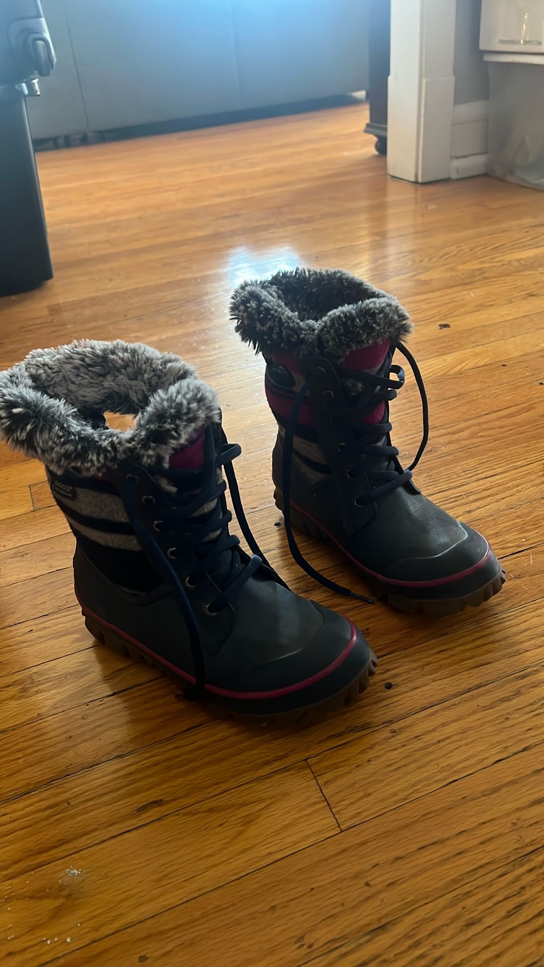 Women’s Winter Boots, Blue Bogs, 